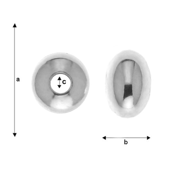 Margele Argint distantier 3.2mm, int. 1.2mm